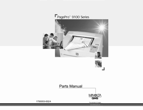 Product picture Konica Minolta PAGEPRO 9100 Parts Guide Manual